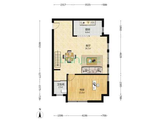 万城银座 1室1厅1卫 99平方