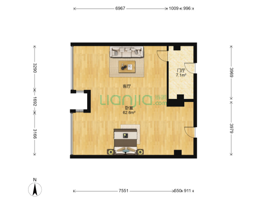 水晶屿 1室0厅0卫 54平方