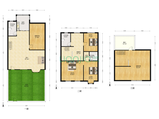 绿茵花园 3室1厅3卫 285平方