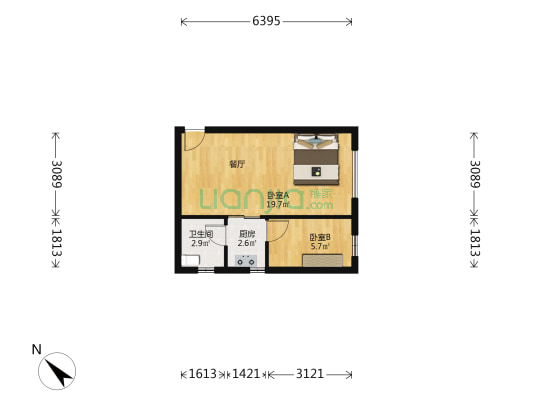 颍州南路131号 2室0厅1卫 38平方