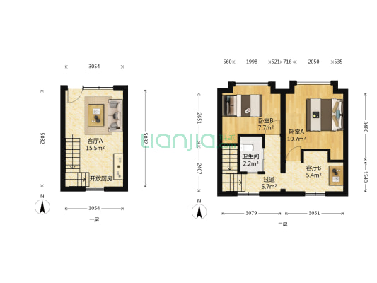 磁器库北巷 2室2厅1卫 64平方