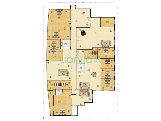 文贸大厦 12室4厅1卫 1140平方