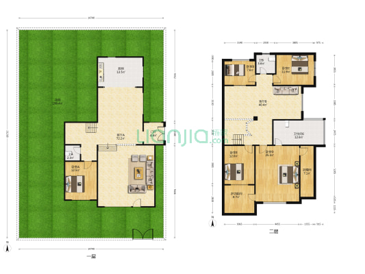 中旅蓝爵 6室2厅3卫 251平方