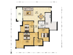 三亚湾精装三房 拎包入住 门口轻轨-重庆建工锦绣华城户型图