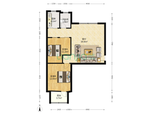 交通便利，生活便捷，房本满五，配套完善-户型图