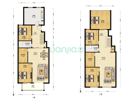 水清木华园 5室2厅2卫 254平方