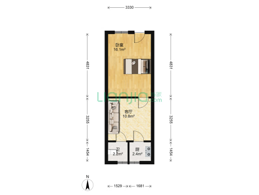 食品厂小区 1室1厅1卫 42平方