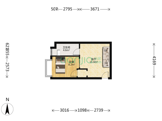 康业阁 1室1厅1卫 40平方