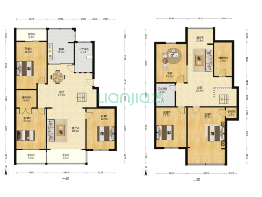 启秀花园 6室3厅2卫 258平方