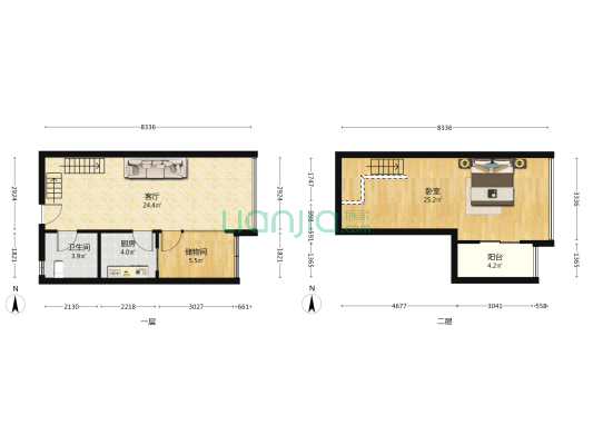 置信逸都城市会所 1室1厅1卫 107平方