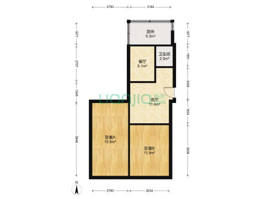 英西南路6-2号 2室2厅1卫 70平方