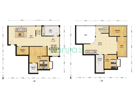 光复大厦 2室3厅2卫 102平方