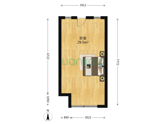 万科大都会D区 1室0厅0卫 48平方