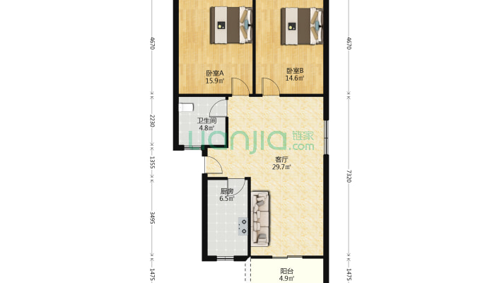 西岸百合春天二手房实景图