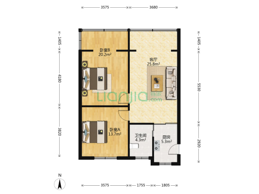 照壁巷7号 2室1厅1卫 79平方