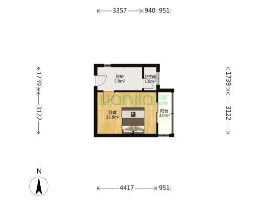 隆新里 1室0厅1卫 31平方