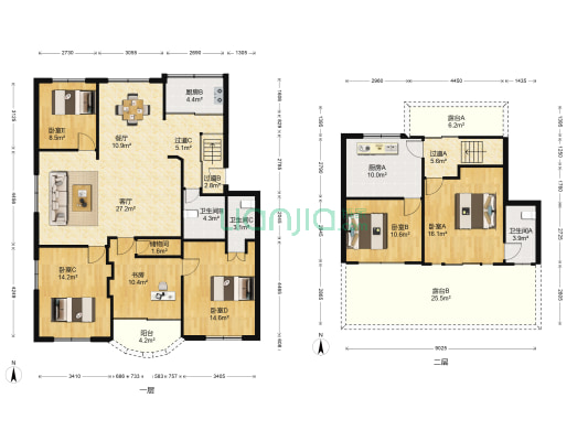 安康路157弄 6室2厅3卫 138平方