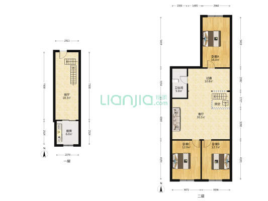 绿云尊邸 3室2厅1卫 195平方