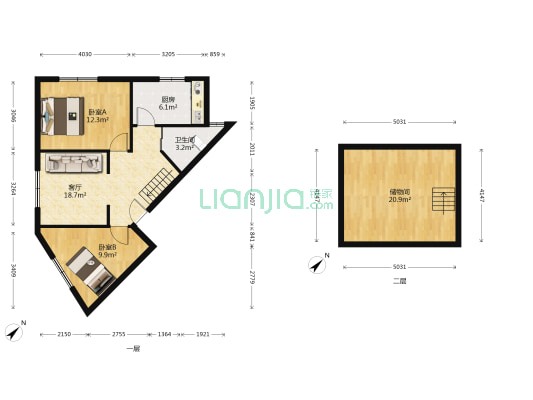 新义街 2室1厅1卫 72平方