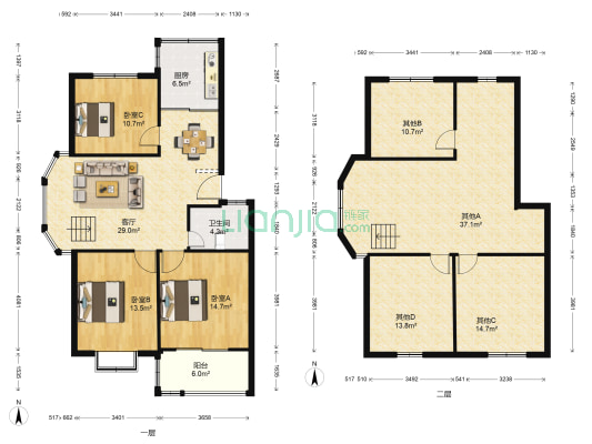 涟水县人才小区 3室1厅1卫 120平方