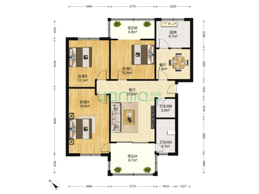 武侯祠大街262号 3室2厅2卫 142平方