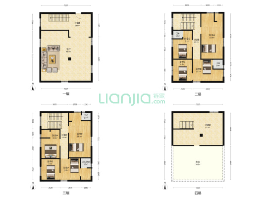 张家边三村新桥下街二巷48号 8室1厅4卫 255平方