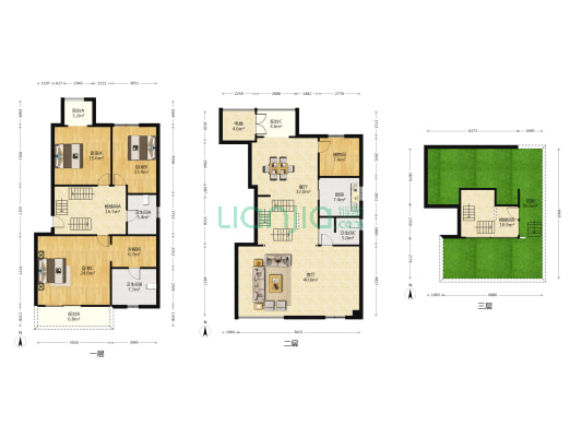 置信巴厘岛C区别墅 3室2厅3卫 235平方