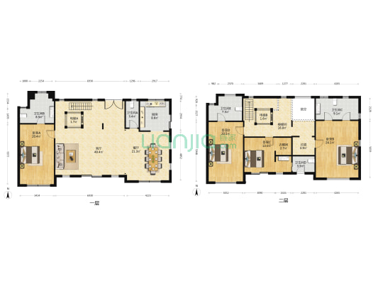 远中风华园(别墅) 4室2厅5卫 380平方