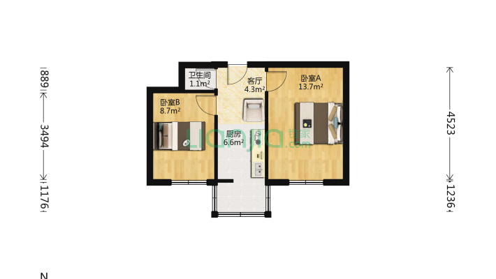 桥西小学宿舍二手房实景图