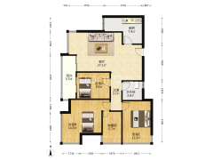 黄泥磅精装三房，70年产权，住家舒适，可拎包入住-重庆两代一家户型图