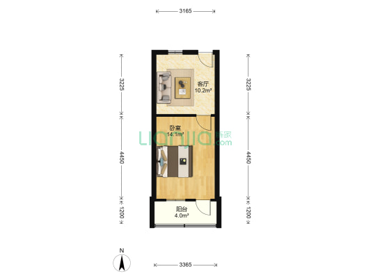 建电新村 1室1厅0卫 42平方