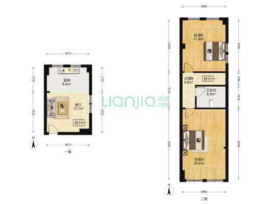 绿地悦庭 2室1厅1卫 77平方