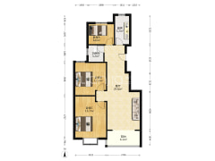 平安D区南北通透三居中间楼层满五唯一-涿州平安D区户型图