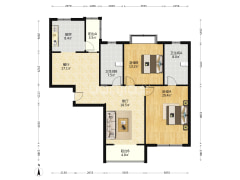 金竹花园 2室1厅 南 北-涿州金竹花园户型图