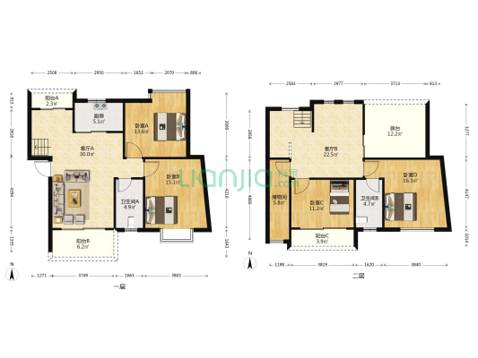 丽馨苑东区 4室2厅2卫 162平方