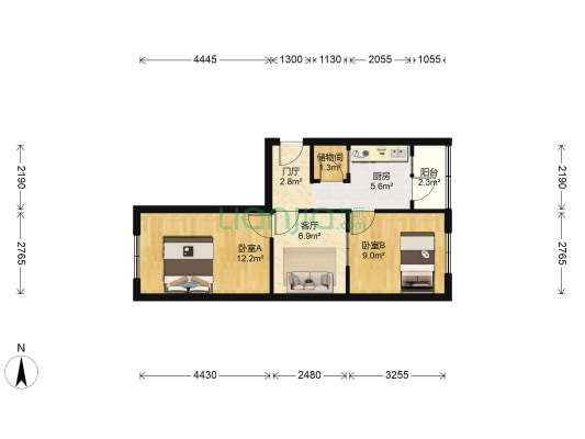 鞍山街 2室1厅0卫 52平方