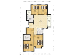 华融现代城南北通透四居室，可贷款，户型好。-涿州华融现代城户型图