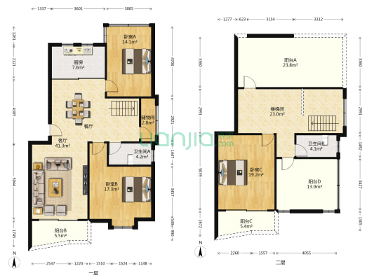 世荣新村 3室1厅2卫 172平方