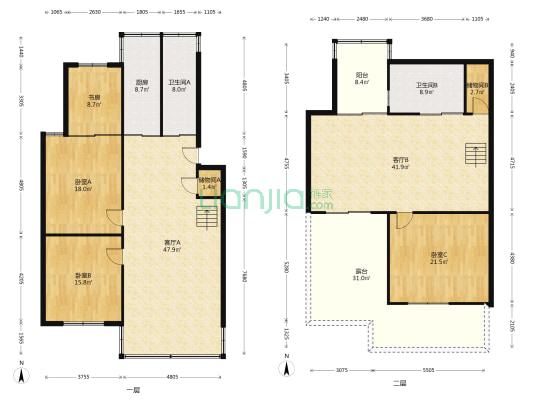 华中苑 4室2厅2卫 207平方