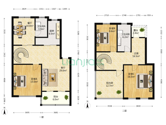 和谐人家家苑 3室2厅2卫 143平方