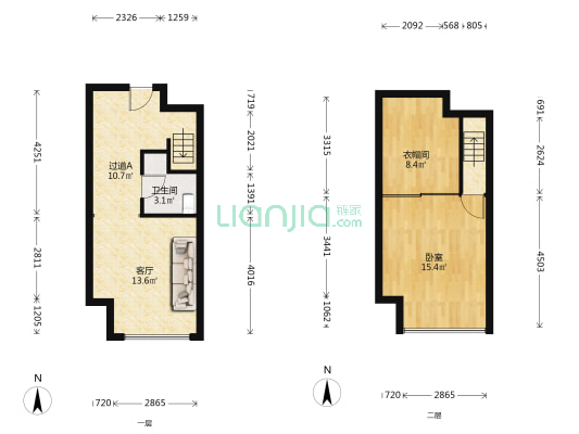 虞东时代广场 1室1厅1卫 43平方