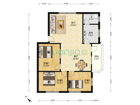 坭湾村南光后山一巷 3室2厅1卫 94平方