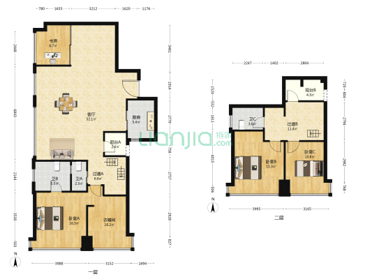 万科御澜道四期 4室1厅3卫 201平方