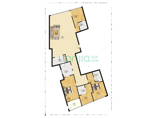 正荣梅溪紫阙台 4室1厅4卫 281平方