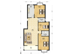 近宜佳旺，电梯洋房，一梯两户，有房本，满五年税费少-涿州中央公馆户型图