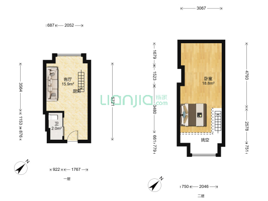 保利时代广场 1室1厅1卫 35平方