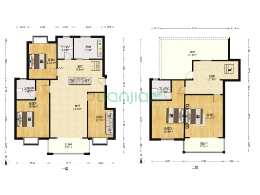 融辉城F区 5室2厅3卫 177平方