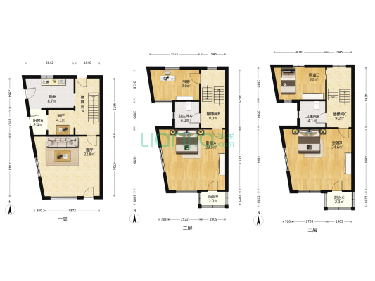 北京西路1198号 4室2厅2卫 164平方