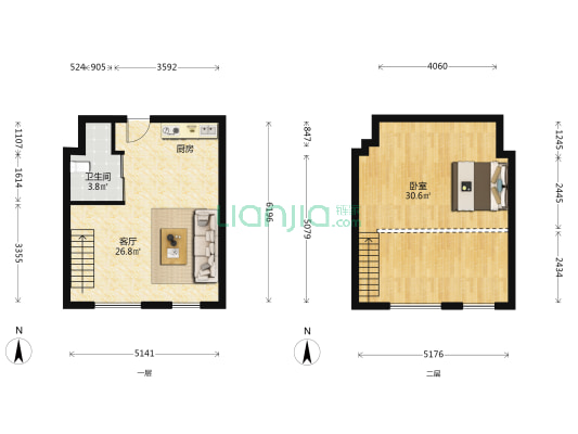 新大E+时代 1室1厅1卫 49平方