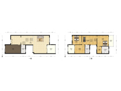 住家装修，实用面积很大，小区环境优美-重庆常青藤人文别墅户型图